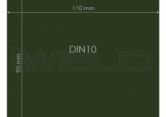 Sticla neagra DIN 10  90x110mm