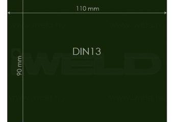 Sticla neagra DIN 13  90x110mm