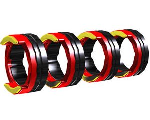 EWM Set role de antrenare ALU 1.2 Roșu/Galben 4 role