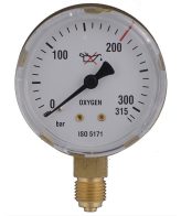 Manometru reductor oxigen 315/200bar 63mm