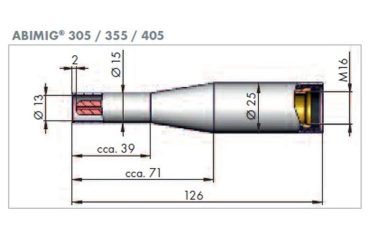 Duză gaz rost îngust M16