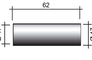 Duză gaz cilindrică WT340 62x17mm